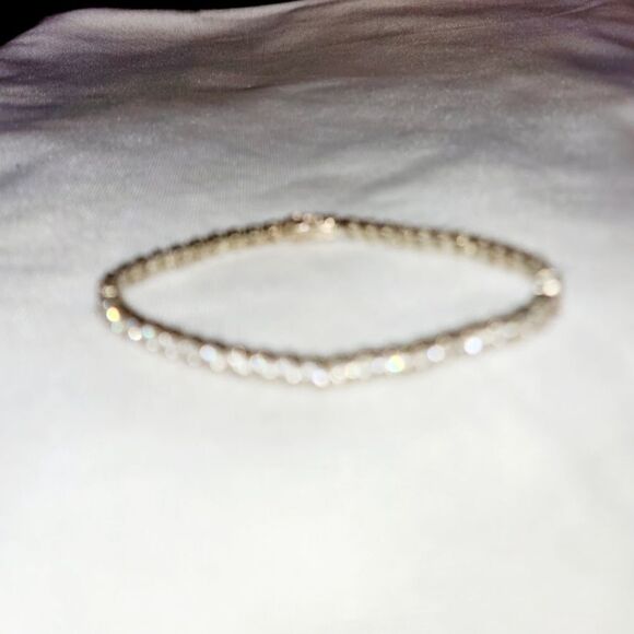 Sterling Silver & CZ Tennis Bracelet - Picture 2 of 3